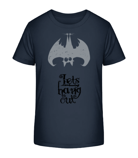 Let's Hang Out Bat - Kid's Bio T-Shirt Stanley Stella - Navy - Front