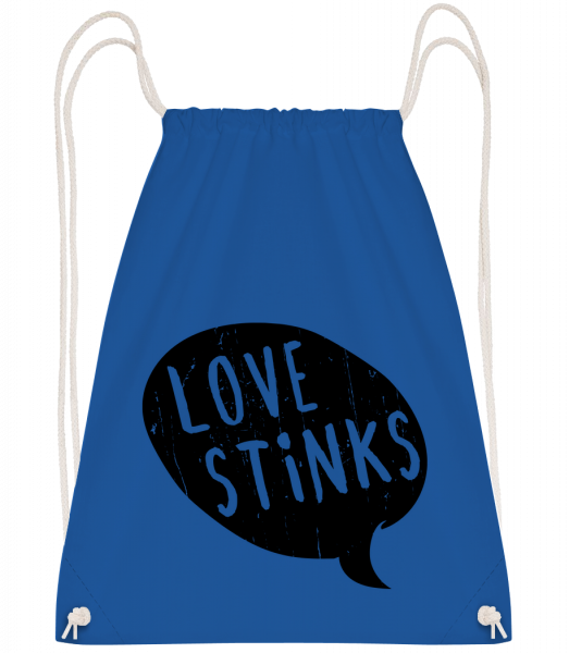 Love Stinks Bubble - Drawstring Backpack - Royal blue - Vorn