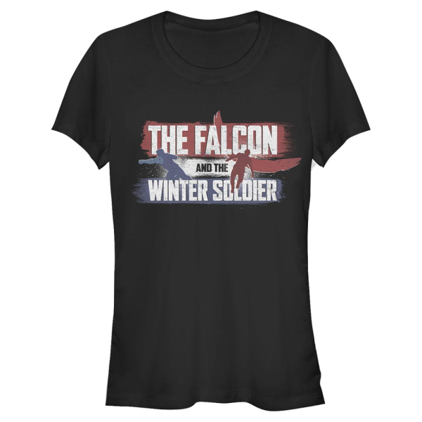 Marvel - The Falcon and the Winter Soldier - Group Shot Spray Paint - Women's T-Shirt - Black - Front
