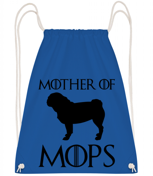 Mother Of Mops - Drawstring Backpack - Royal Blue - Vorn