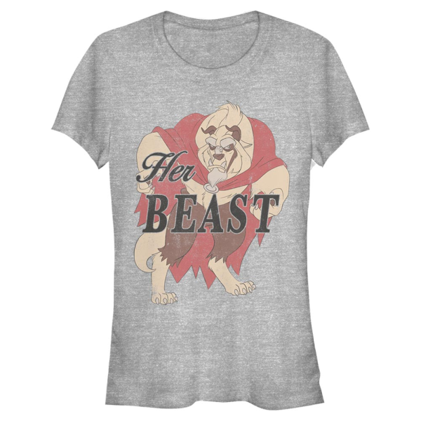 Disney - Beauty & the Beast - Zvíře Her - Women's T-Shirt - Heather grey - Front