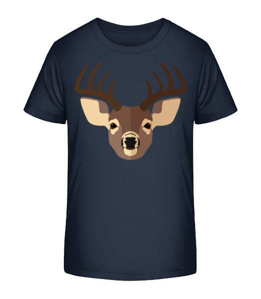 Deer Comic Shadow - Kid's Bio T-Shirt Stanley Stella - Navy - Front