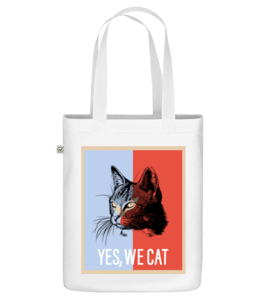 Yes We Cat - Organic tote bag - White - Front