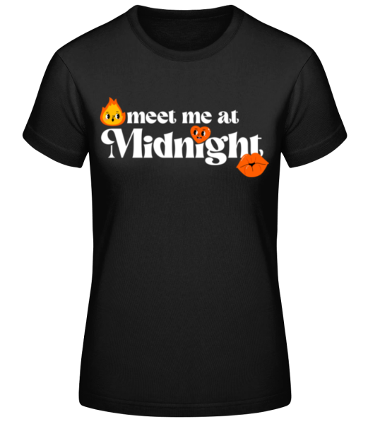 Meet Me At Midnight - Women's Basic T-Shirt - Black - Front