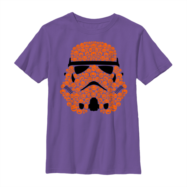 Star Wars - Stormtrooper Storm Trooper Jackolanterns - Halloween - Kids T-Shirt - Purple - Front