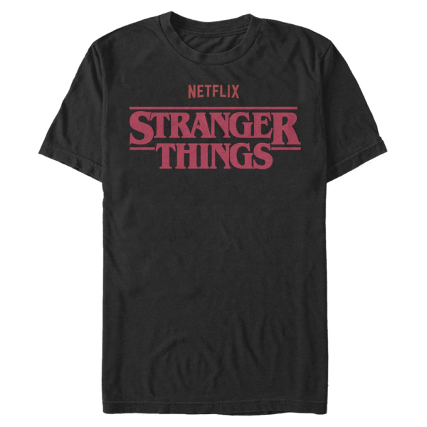 Netflix - Stranger Things - Logo Stranger - Men's T-Shirt - Black - Front