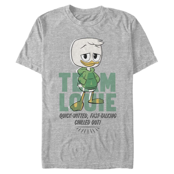Disney Classics - Ducktales - Louie Team Green - Men's T-Shirt - Heather grey - Front