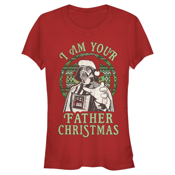 Star Wars - Darth Vader Vader Navi Dad - Christmas - Women's T-Shirt - Red - Front