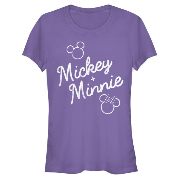 Disney - Mickey Mouse - Mickey & Minnie Signed Together - Women's T-Shirt - Purple - Front