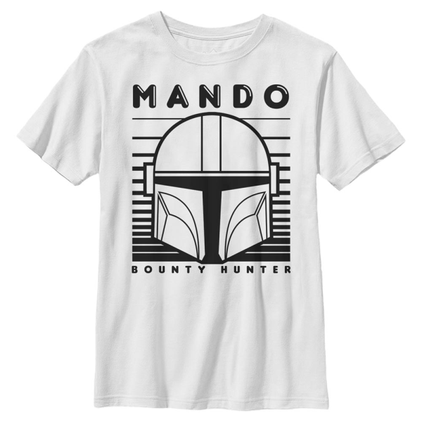 Star Wars - The Mandalorian - Skupina Mando 1 Color Simple - Kids T-Shirt - White - Front