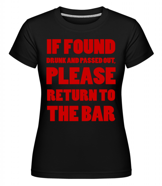 Please Return To The Bar -  Shirtinator Women's T-Shirt - Black - Vorn