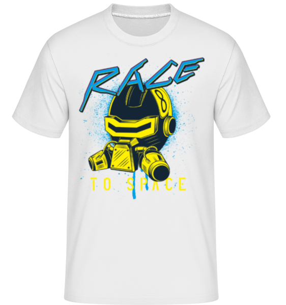 Race To Space -  Shirtinator Men's T-Shirt - White - Front