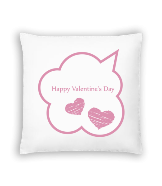 Happy Valentine's Day Bubble - Cushion - White - Front