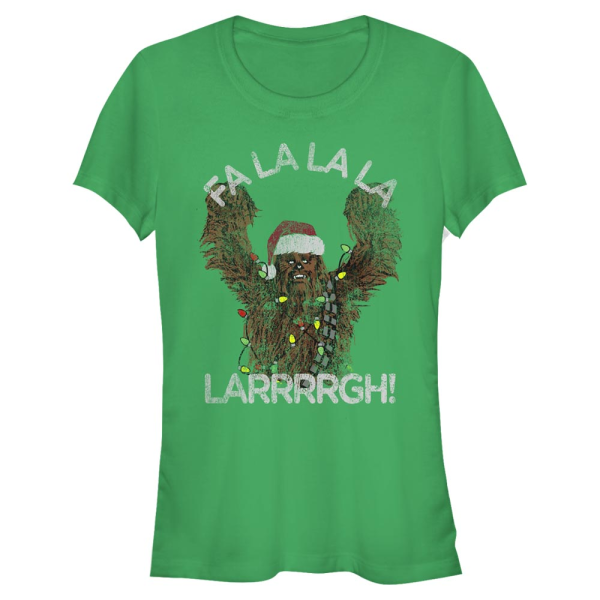 Star Wars - Chewbacca Fa La Larrrrgh - Christmas - Women's T-Shirt - Kelly green - Front