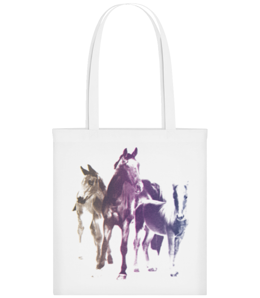 Polaroid Horses - Tote Bag - White - Front