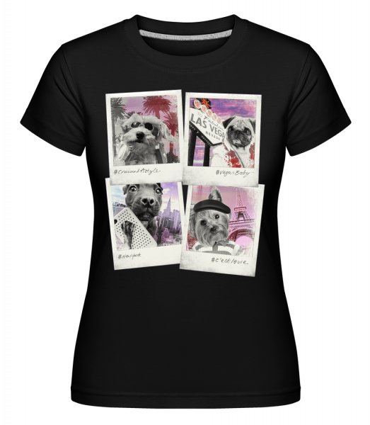 Dog Polaroids -  Shirtinator Women's T-Shirt - Black - Vorn