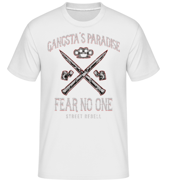 Gangsta's Paradise -  Shirtinator Men's T-Shirt - White - Front