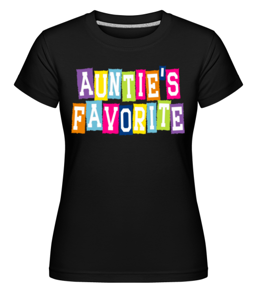 Auntie Favorite -  Shirtinator Women's T-Shirt - Black - Front