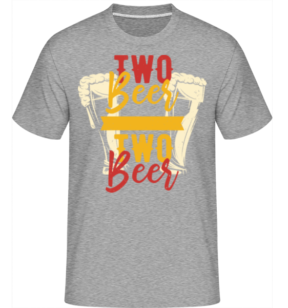 Two Beers -  Shirtinator Men's T-Shirt - Heather grey - Front