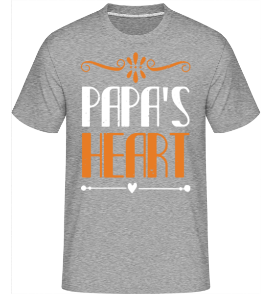 Papa's Heart -  Shirtinator Men's T-Shirt - Heather grey - Front