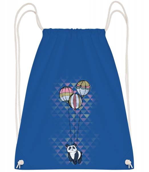 Flying Panda - Drawstring Backpack - Royal blue - Vorn