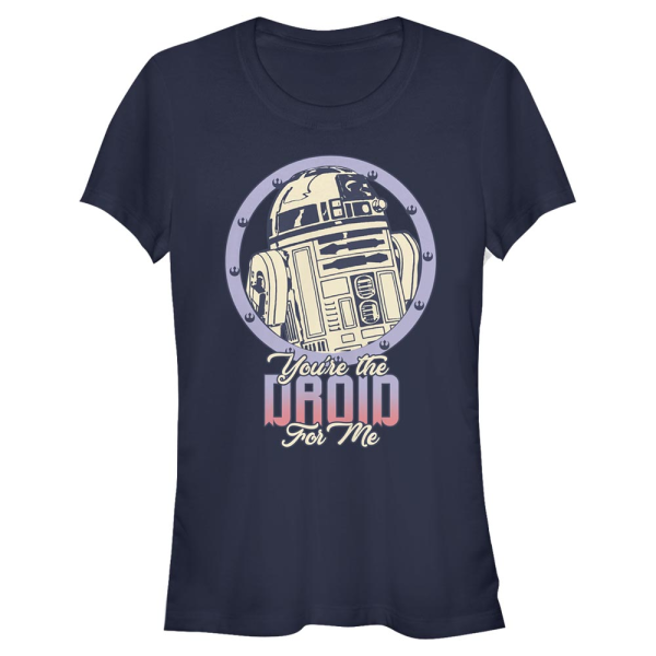 Star Wars - R2-D2 Droid for Me - Valentine's Day - Women's T-Shirt - Navy - Front