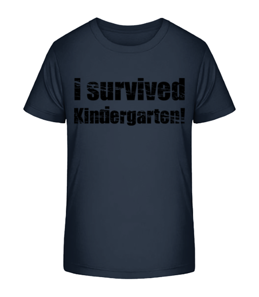 I Survived Kindergarten! - Kid's Bio T-Shirt Stanley Stella - Navy - Front