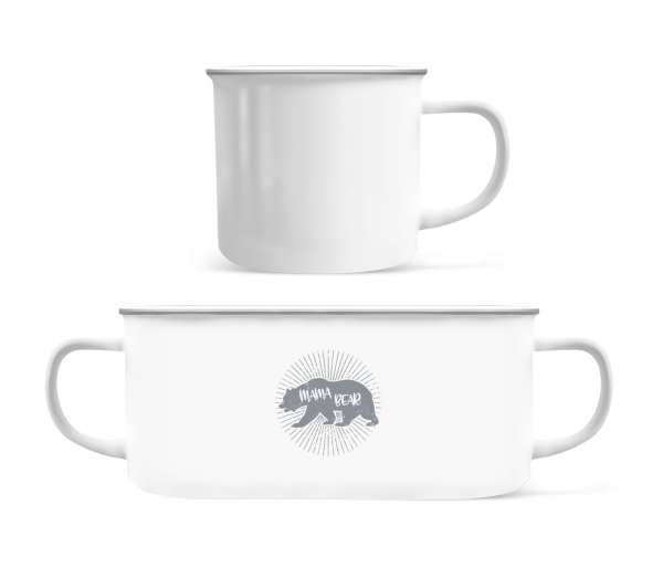 Mama Bear - Enamel-cup - White - Front