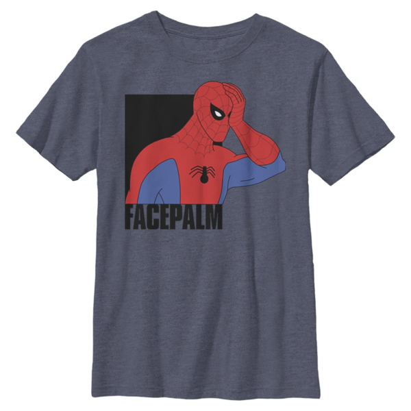 Marvel - Spider-Man - Spider-Man Facepalm - Kids T-Shirt - Heather navy - Front