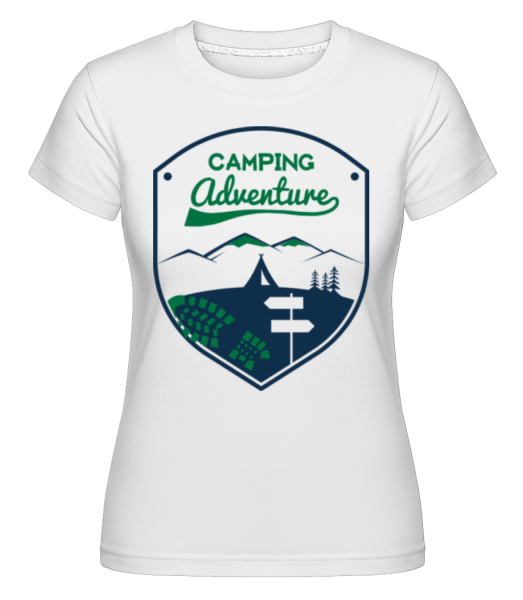 Camping Adventure Icon -  Shirtinator Women's T-Shirt - White - Front