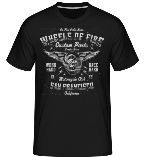 Wheels Of Fire -  Shirtinator Men's T-Shirt - Black - Front