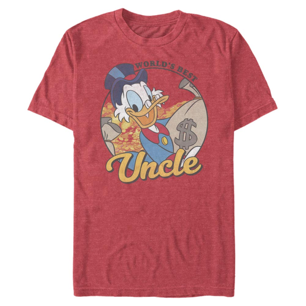 Disney Classics - Ducktales - Strýček Skrblík Scrooge McUncle - Men's T-Shirt - Heather red - Front
