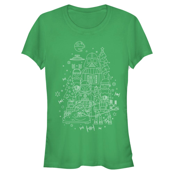 Star Wars - Empire Dark Side Monoline Christmas - Christmas - Women's T-Shirt - Kelly green - Front