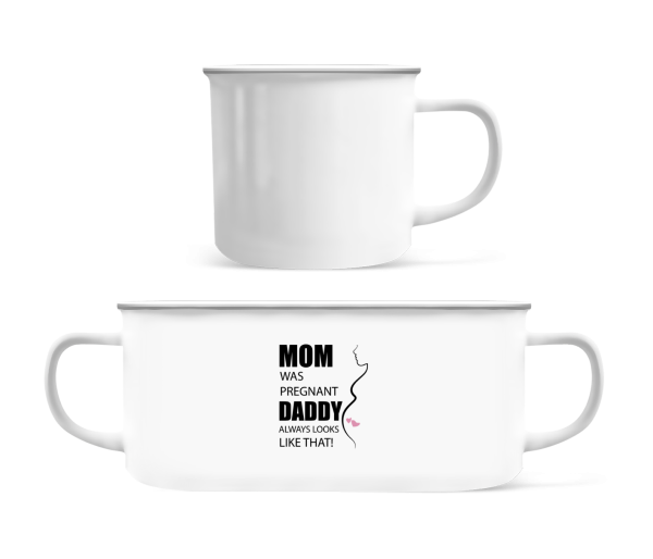 Mom Was Pregnant - Enamel-cup - White - Front