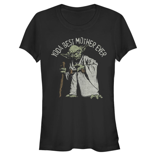 Star Wars - Yoda Green Mother - Family - Women's T-Shirt - Black - Front