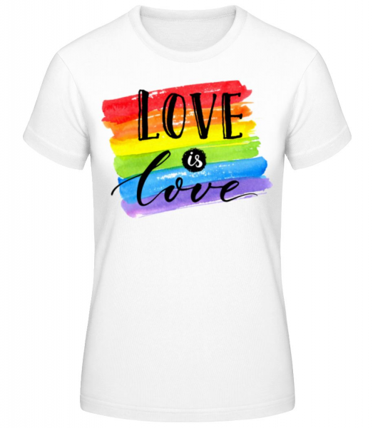 Love Is Love - Women's Basic T-Shirt - White - Front