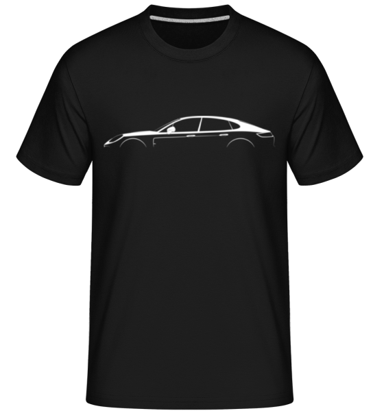 'Porsche Panamera S 971' Silhouette -  Shirtinator Men's T-Shirt - Black - Front