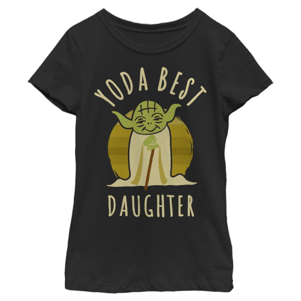 Star Wars - Yoda Best Daughter Says - Family - Kids T-Shirt - Black - Front