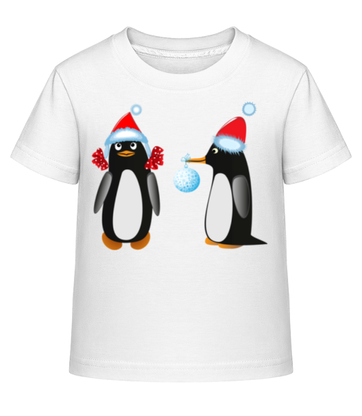 Penguin At Christmas 3 - Kid's Shirtinator T-Shirt - White - Front