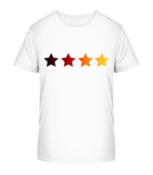 German Flag Stars - Kid's Bio T-Shirt Stanley Stella - White - Front