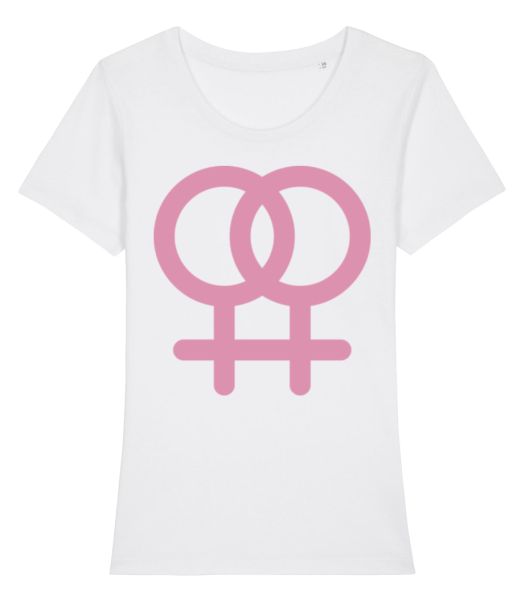 Female Love Icon - Women's Organic T-Shirt Stanley Stella - White - Front