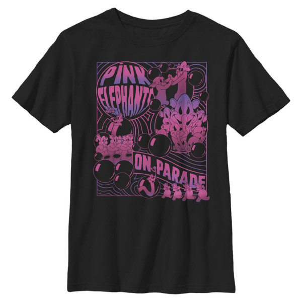 Disney Classics - Dumbo - Skupina Pink Elephants - Kids T-Shirt - Black - Front