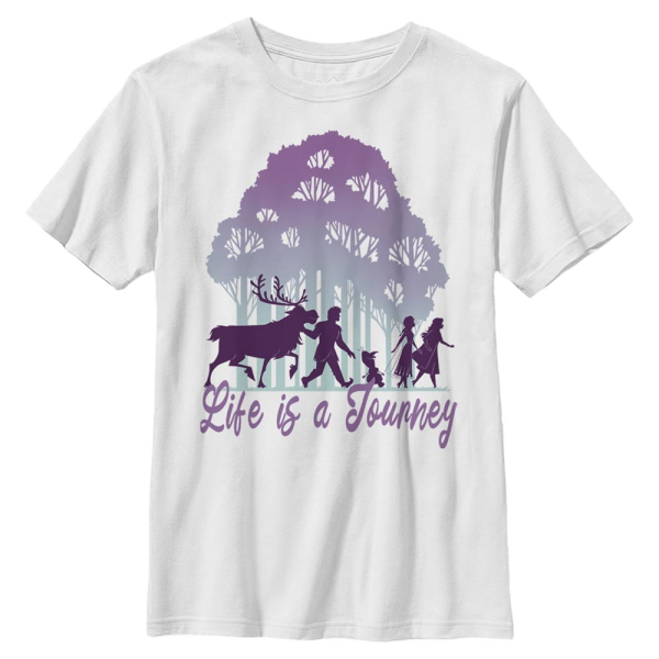 Disney - Frozen - Text Life Journey - Kids T-Shirt - White - Front