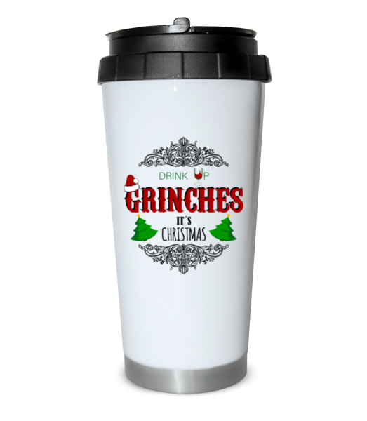 Drink up Grinches - Travel mug - White - Front