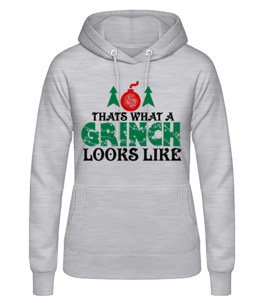 What A Grinch Looks Like - Women's Hoodie - Heather grey - Front