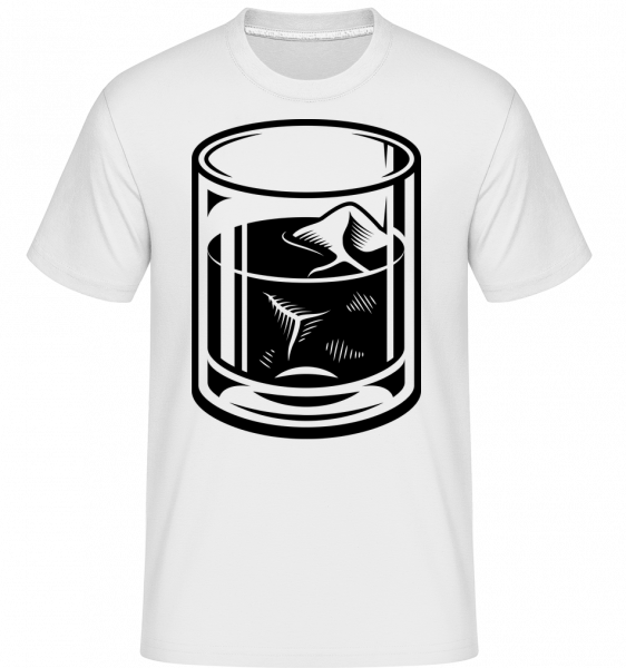 Whiskey Glass -  Shirtinator Men's T-Shirt - White - Vorn