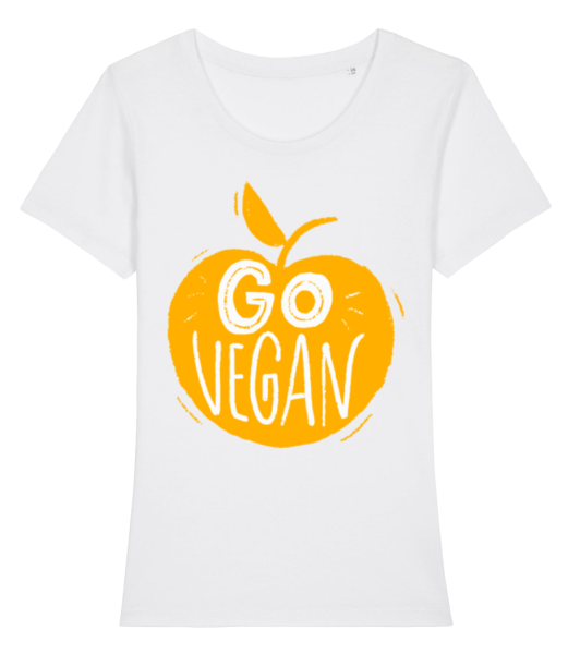 Go Vegan - Women's Organic T-Shirt Stanley Stella - White - Front