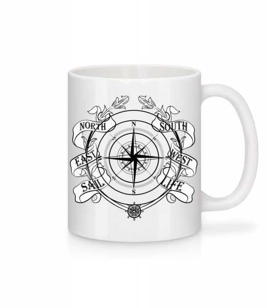 Sailing Compass - Mug - White - Vorn