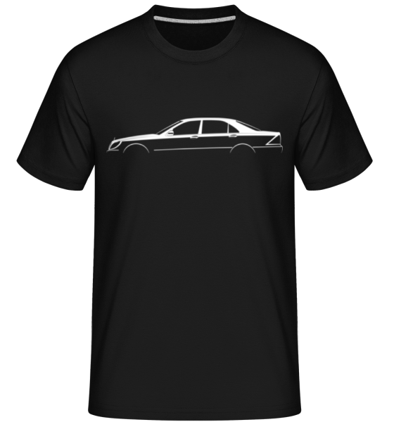 'Mercedes S W220' Silhouette -  Shirtinator Men's T-Shirt - Black - Front