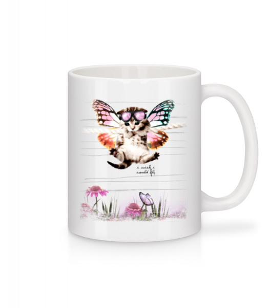 Butterfly Cat - Mug - White - Front